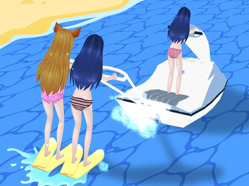 Girl Surfer 3D Game Image