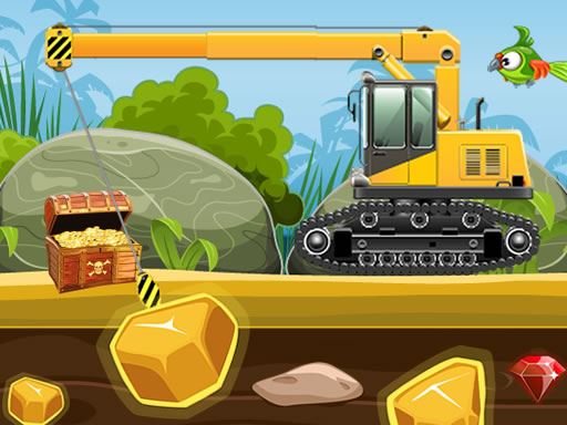 Gold Truck Crane Game Image