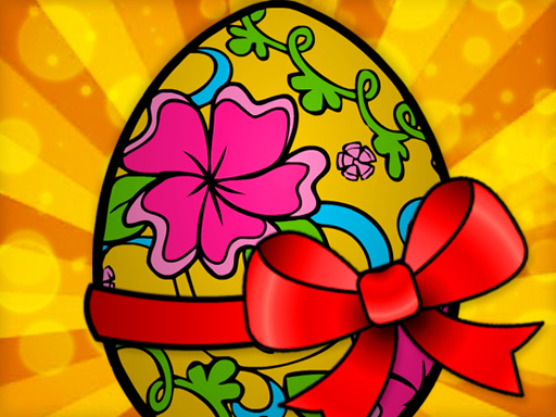 Handmade Easter Eggs Coloring Book Game Image