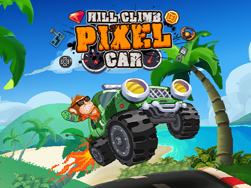 Hill Climb Pixel Car Game Image