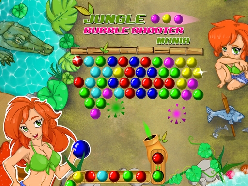 Jungle Bubble Shooter Mania Game Image