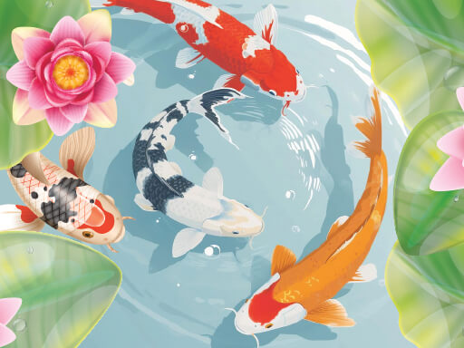 Koi Fish Pond - Idle Merge Game Game Image