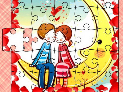 Loving Couple Jigsaw Game Image