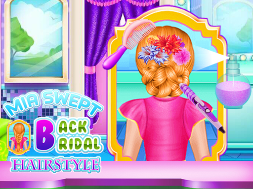 Mia Swept-Back Bridal Hairstyle Game Image