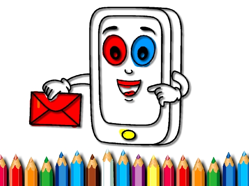 Mobile Phone Coloring Book Game Image