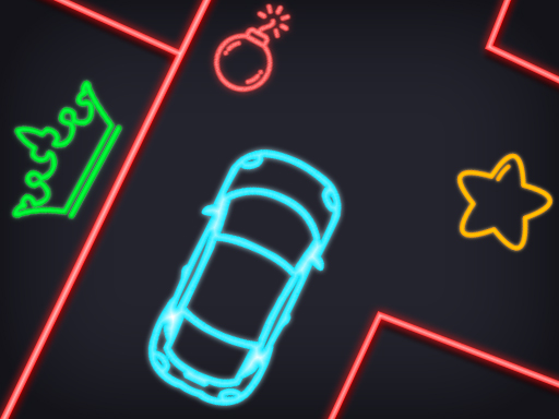 Neon car Puzzle Game Image