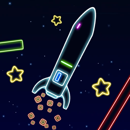 Neon Rocket Game Image