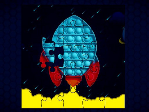 Pop It Rockets in Space Jigsaw Game Image
