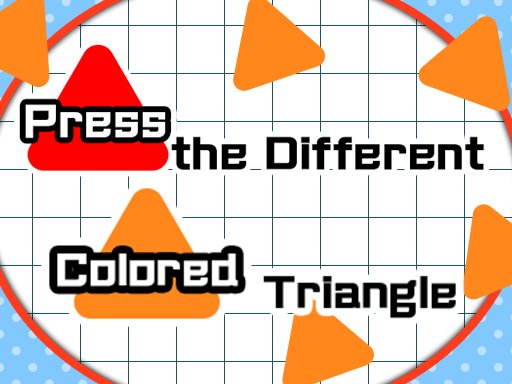 Press the different Colored Triangle Game Image