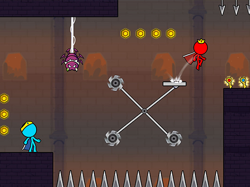 Red and Blue Stickman 2 Game Image