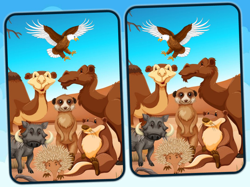 Spot 5 Differences Deserts Game Image