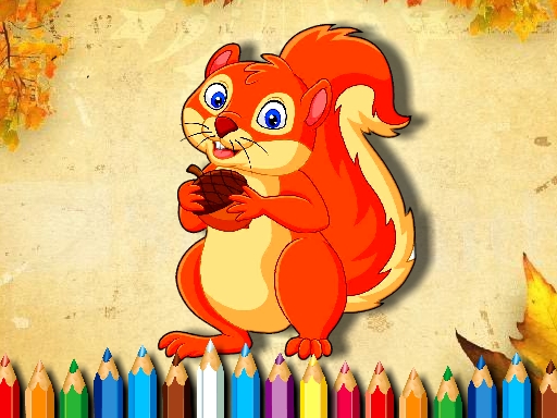 Squirrel Coloring Book Game Image