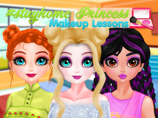 StayHome Princess Makeup Lessons Game Image