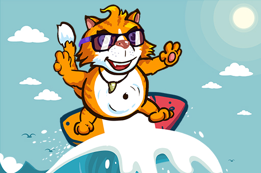 Surfer Cat Game Image