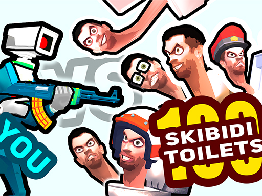You vs 100 Skibidi Toilets Game Image